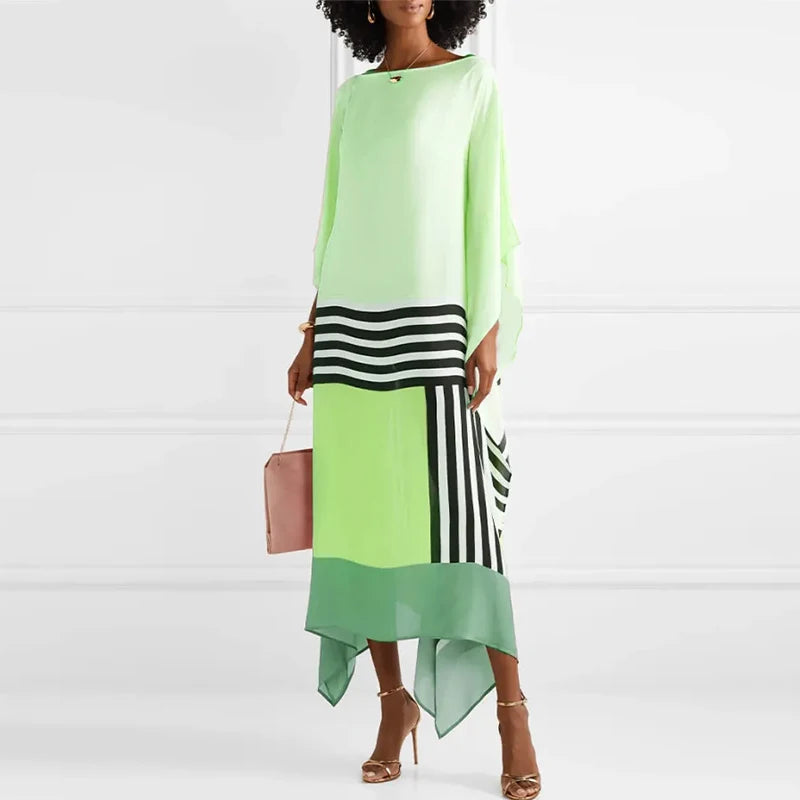 Casual chic candy stripe dress for outdoor events
