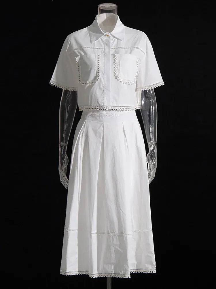 Elegant French 2-Piece Cotton Set