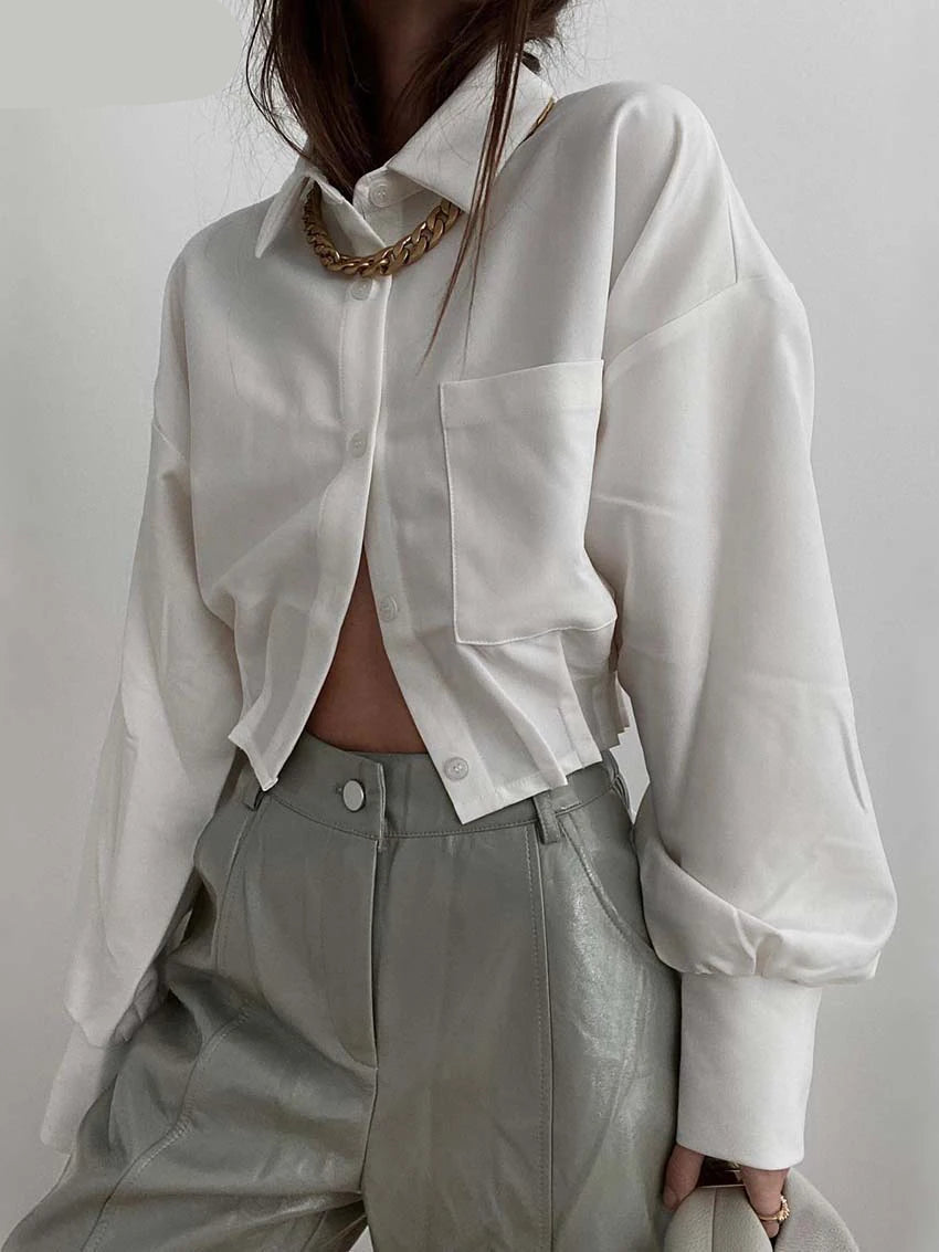 Women's Autumn White Shirt Blouse Fashion
