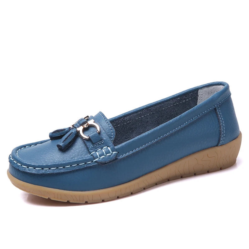 Women's Plus Size Leather Flats
