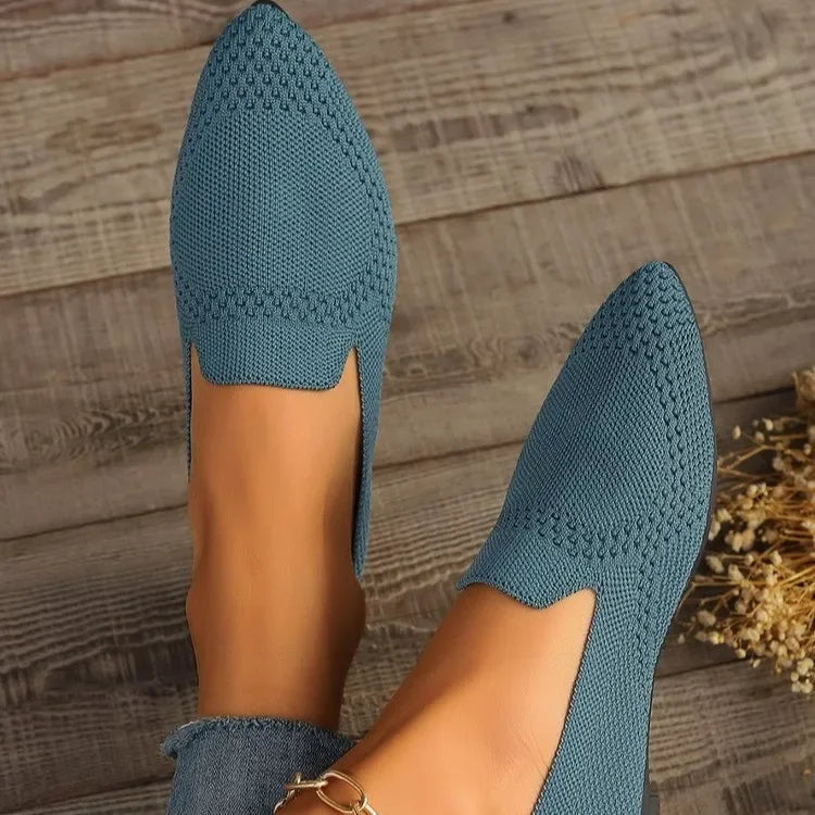 Women's Shoes Pointed Toe Knitted Shallow Style
