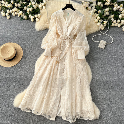 Vintage Mesh Classic Draw String Dress