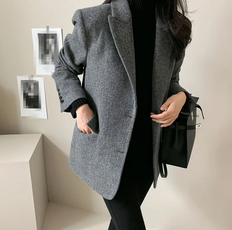 Fashionable Thick Woolen Winter Jacket