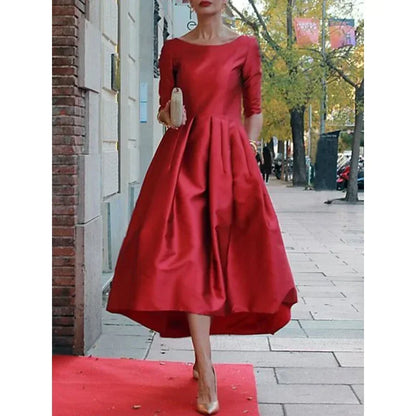 Elegant women’s midi dress for evening banquet
