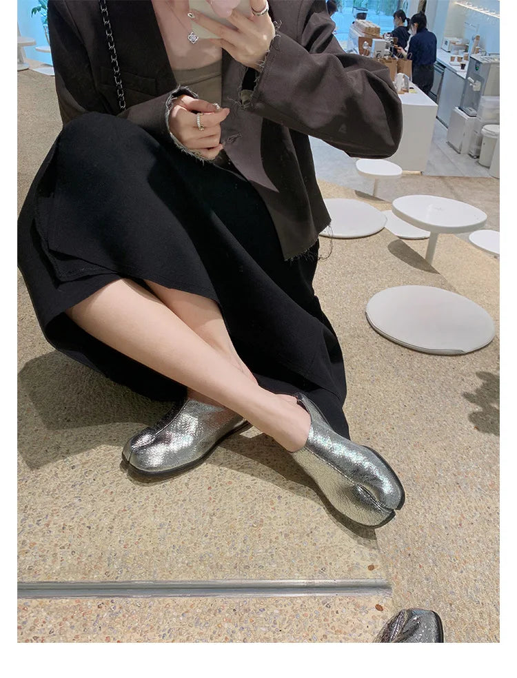 Trendy Japanese-inspired Split-Toe Loafers