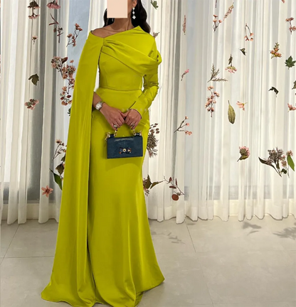 Women’s green high neck formal dress
